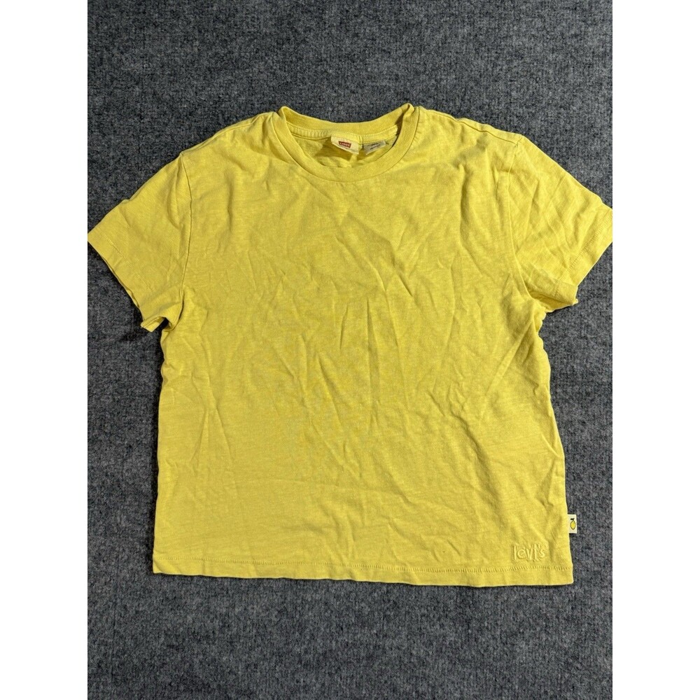 Levi’s Perfect Crew Women’s T‑Shirt – Size XS – Yellow – Short Sleeve – Cotton